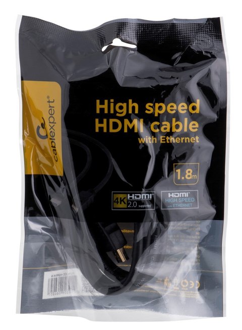 GEMBIRD Kabel GEMBIRD CC-HDMI4-6 (HDMI M - HDMI M; 1,8m; kolor czarny)