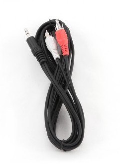 GEMBIRD Kabel GEMBIRD CCA-458-2.5M (2x Cinch M - Mini Jack M; 2,5m; kolor czarny)