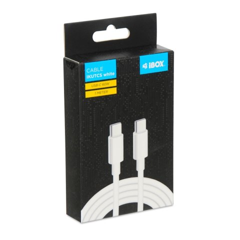 IBOX IBOX KABEL IKUTCS1W USB-C 60W SILICON 1M WHITE