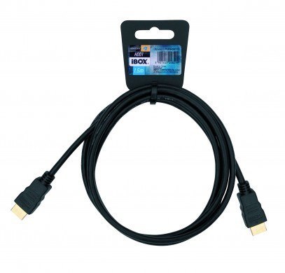 IBOX Kabel IBOX FULLHD HD01 1,5M 1.4V 13C+1 ITVFHD0115 (HDMI M - HDMI M; 1,5m; kolor czarny)
