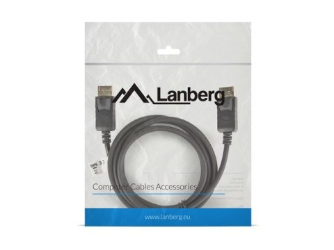 Lanberg Kabel Lanberg CA-DPDP-10CC-0018-BK (DisplayPort Męski - DisplayPort Męski; 1,8m; czarny)