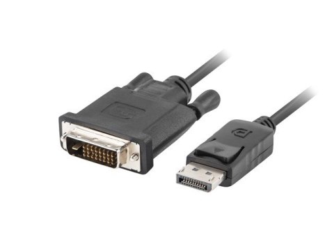 Lanberg Kabel Lanberg CA-DPDV-10CU-0010-BK (DisplayPort M - DVI-D M; 1m; kolor czarny)