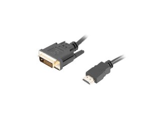 Lanberg Kabel Lanberg CA-HDDV-20CU-0018-BK (HDMI M - DVI-D (24+1) M; 1,8m; kolor czarny)