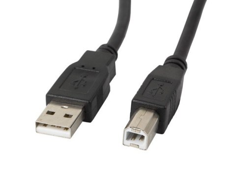 Lanberg Kabel Lanberg CA-USBA-11CC-0018-BK (USB 2.0 M - USB 2.0 typu B M; 1,8m; kolor czarny)