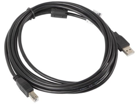 Lanberg Kabel Lanberg CA-USBA-11CC-0030-BK (USB 2.0 typu A M - USB 2.0 typu B M; 3m; kolor czarny)