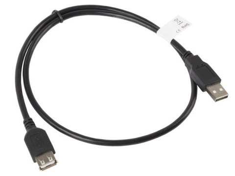 Lanberg Kabel Lanberg CA-USBE-10CC-0007-BK (USB 2.0 M - USB 2.0 F; 0,7m; kolor czarny)