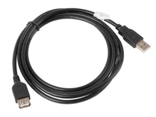 Lanberg Kabel Lanberg CA-USBE-10CC-0018-BK (USB 2.0 M - USB 2.0 F; 1,8m; kolor czarny)