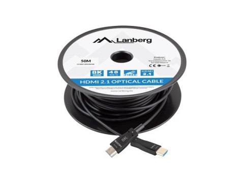 Lanberg LANBERG KABEL HDMI M/M V2.1 50M 8K OPTYCZNY AOC CA-HDMI-30FB-0500-BK