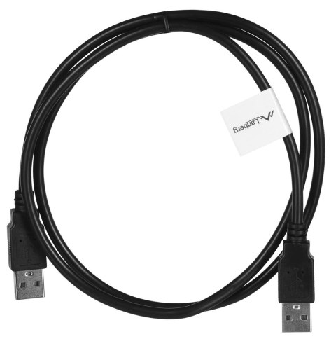 Lanberg LANBERG KABEL USB-A 2.0 M/M 1M CZARNY CA-USBA-20CU-0010-BK