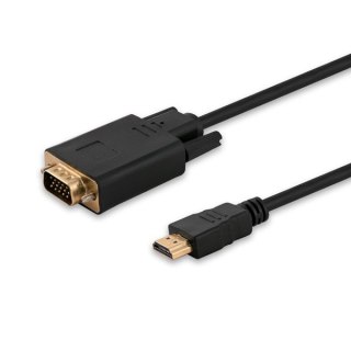 SAVIO Adapter SAVIO CL-103 (HDMI M - D-Sub (VGA) M; 1,8m; kolor czarny)