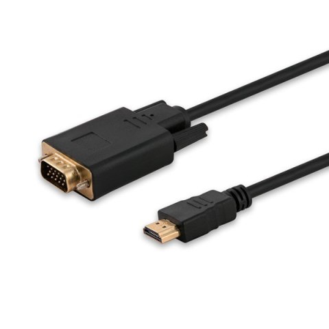 SAVIO Adapter SAVIO CL-103 (HDMI M - D-Sub (VGA) M; 1,8m; kolor czarny)