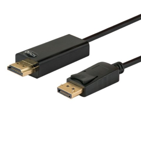 SAVIO Kabel SAVIO CL-56 (DisplayPort M - HDMI Typ A; 1,5m; kolor czarny)