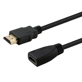 SAVIO Przedłużacz z przesłoną SAVIO CL-132 (HDMI F - HDMI M; 1m; kolor czarny)