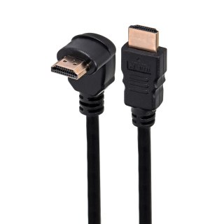 SAVIO SAVIO KABEL HDMI V2.0 KĄTOWY 4K OFC CZARNY, ZŁOTE KOŃCÓWKI, ETHERNET/3D 1,5M CL-108
