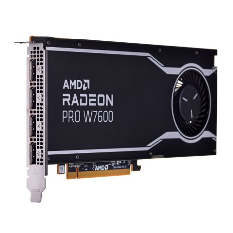 AMD Karta graficzna AMD Radeon Pro W7600 8GB GDDR6, 4x DisplayPort 2.1, 130W, PCI Gen4 x8