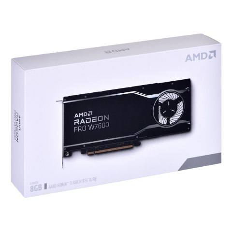 AMD Karta graficzna AMD Radeon Pro W7600 8GB GDDR6, 4x DisplayPort 2.1, 130W, PCI Gen4 x8