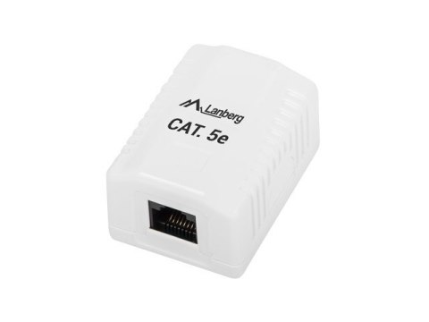 Lanberg Gniazdo natynkowe Lanberg OU5-0001-W (RJ-45; kat. 5e; UTP; kolor biały)