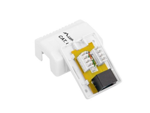 Lanberg Gniazdo natynkowe Lanberg OU6-0001-W (RJ-45; kat. 6; UTP; kolor biały)