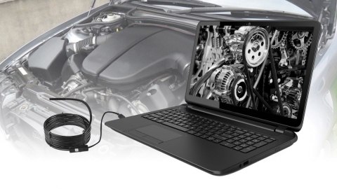 Media tech MEDIA-TECH MOBILE ENDOSCOPE - ENDOSKOP USB, ROZDZIELCZOŚĆ VGA, DŁUGOŚĆ 5M, PODŚWIETLENIE LED, MICROUSB, ANDROID MT4095