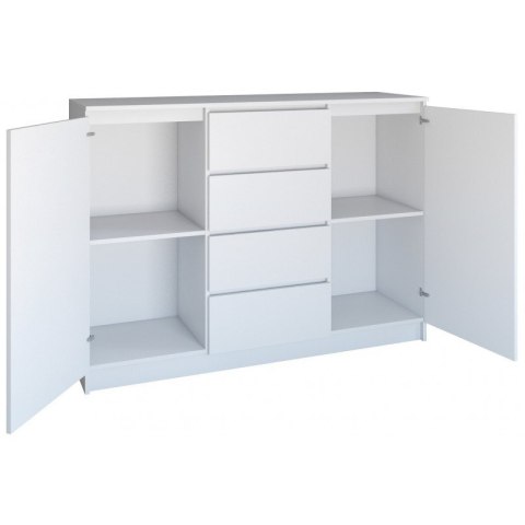 TOP E SHOP KOMODA 2 DRZWI 4 SZUFLADY BIAŁY