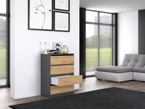 TOP E SHOP Komoda M4 70x40xH97 antracyt/artisan