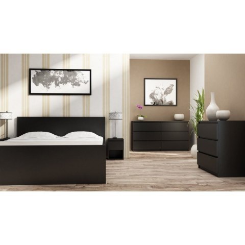 TOP E SHOP M3 MALWA KOMODA 3 SZUFLADY CZARNY