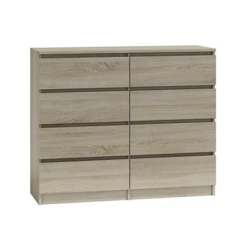 TOP E SHOP M8 MALWA KOMODA 120CM 8 SZUFLAD SONOMA