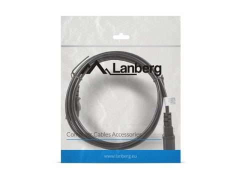 Lanberg Przedłużacz Lanberg CA-C13E-11CC-0018-BK (C13 / IEC C13 / IEC 320 C13 M - C14 F; 1,8m; kolor czarny)