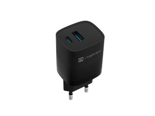 NATEC NATEC ŁADOWARKA RIBERA GAN 1X USB-A + 1X USB-C 30W CZARNA NUC-2141