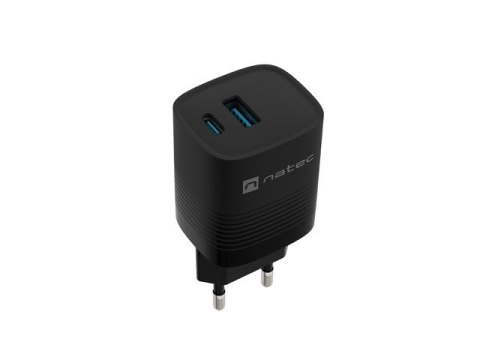 NATEC NATEC ŁADOWARKA RIBERA GAN 1X USB-A + 1X USB-C 30W CZARNA NUC-2141