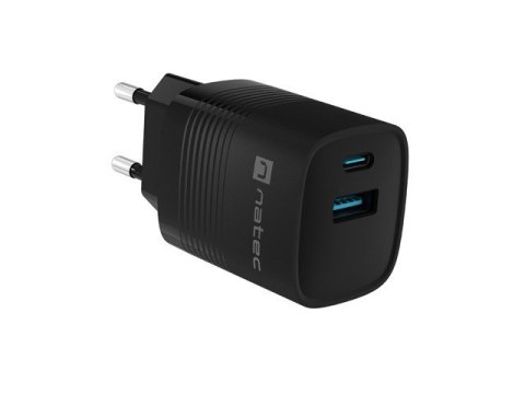 NATEC NATEC ŁADOWARKA RIBERA GAN 1X USB-A + 1X USB-C 30W CZARNA NUC-2141