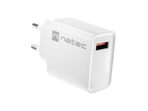 NATEC NATEC ŁADOWARKA SIECIOWA RIBERA USB-A 18W BIAŁA NUC-2057