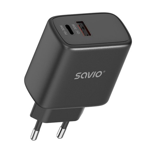 SAVIO SAVIO ŁADOWARKA SIECIOWA 30W QUICK CHARGE, POWER DELIVERY 3.0 LA-06/B