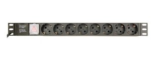 GEMBIRD GEMBIRD LISTWA ZASILAJĄCA RACK 19" PDU EG-PDU-014-C14 1U, 10A, 8X SCHUKO, WTYK C14, KABEL 3M