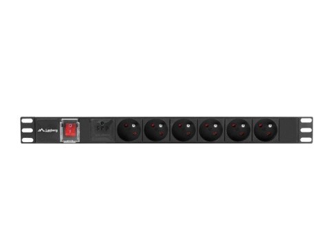Lanberg LANBERG LISTWA ZASILAJĄCA RACK PDU 19" (1U, 16A, 6X 230V PL, 2M, CZARNA) PDU-06E-0200-BK