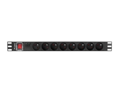 Lanberg LANBERG LISTWA ZASILAJĄCA RACK PDU 19" (1U, 16A, 8X 230V PL, 2M, CZARNA) PDU-08E-0200-BK