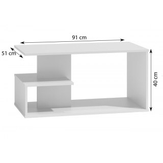 TOP E SHOP STOLIK KAWOWY ŁAWA DALLAS BIAŁY