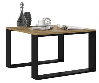 TOP E SHOP Stolik MODERN MINI 67x67xH40 artisan/czarny