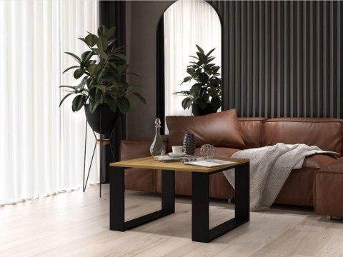 TOP E SHOP Stolik MODERN MINI 67x67xH40 artisan/czarny