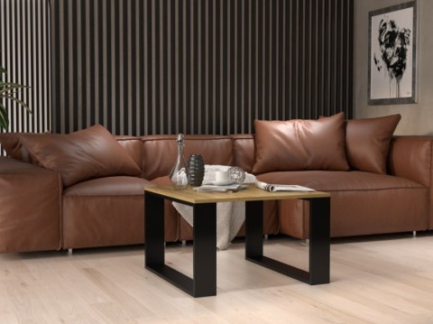 TOP E SHOP Stolik MODERN MINI 67x67xH40 artisan/czarny