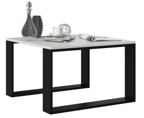 TOP E SHOP Stolik MODERN MINI 67x67xH40 biały/czarny