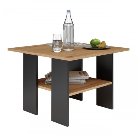 TOP E SHOP Stolik MODERNA 60x60xH45 dąb artisan/czarny