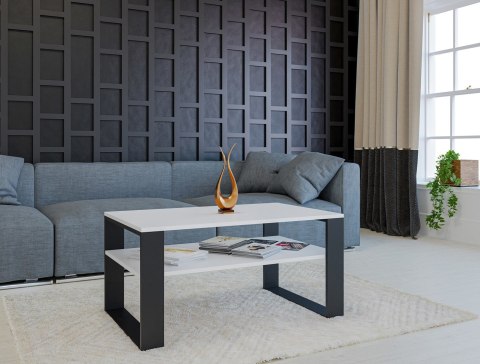 TOP E SHOP Stolik ława MODERN 1P biały/czarny
