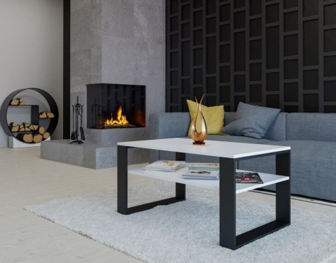 TOP E SHOP Stolik ława MODERN 1P biały/czarny