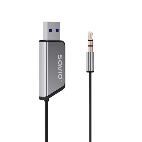 SAVIO SAVIO TRANSMITER AUX, USB, BLUETOOTH 5.3, FUNKCJA ZESTAWU GŁOŚNOMÓWIĄCEGO, TR-16