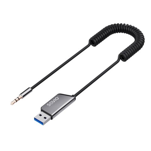 SAVIO SAVIO TRANSMITER AUX, USB, BLUETOOTH 5.3, FUNKCJA ZESTAWU GŁOŚNOMÓWIĄCEGO, TR-16