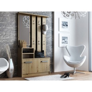TOP E SHOP GARDEROBA-SZAFKA, LUSTRO, WIESZAK DĄB ARTISAN