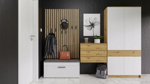 TOP E SHOP Szafka na buty ze schowkiem PARMA 100x35xH49 biel