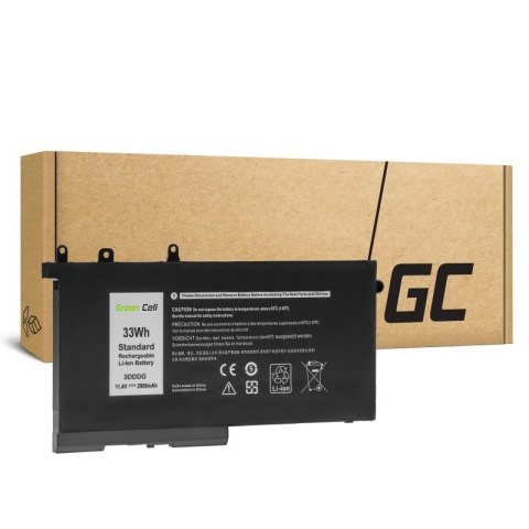 Green Cell GREEN CELL BATERIA DE146V2 3DDDG 93FTF DELL LATITUDE 5280 5290 5480 5490 5495 5580 5590 2900MAH 11.4V