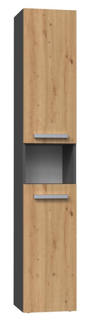 TOP E SHOP Szafka łazienkowa NEL I 31x30xH174 antracyt/artisan